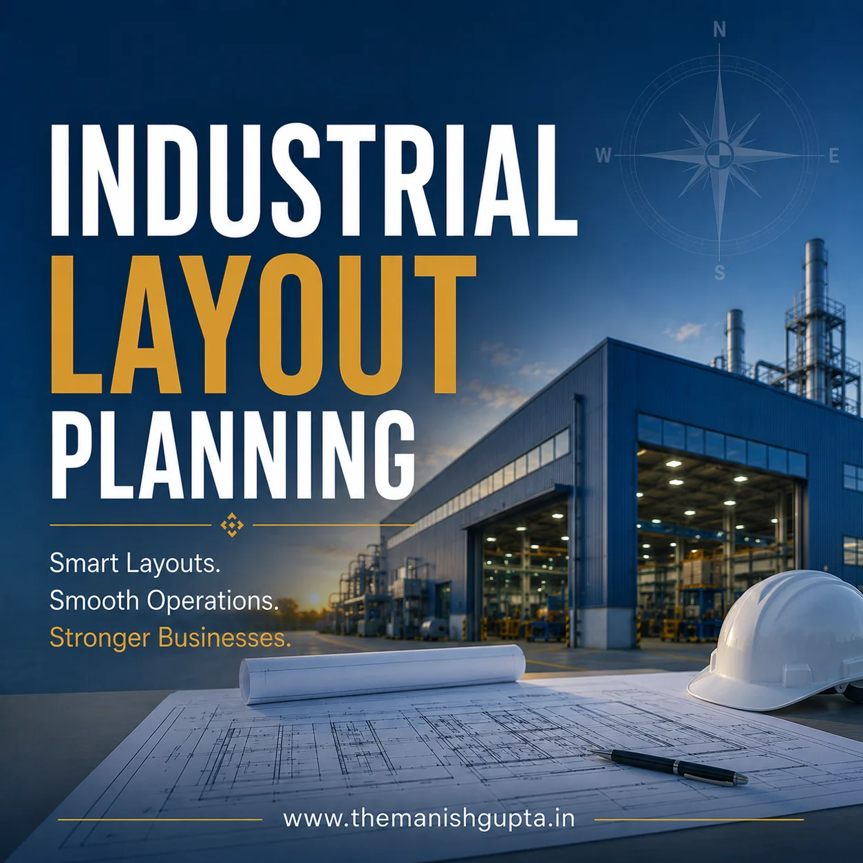 Industrial layout planning for factories warehouses and production facilities