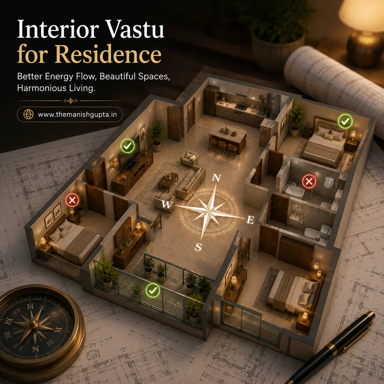 Interior vastu consultation for residential spaces and home interiors