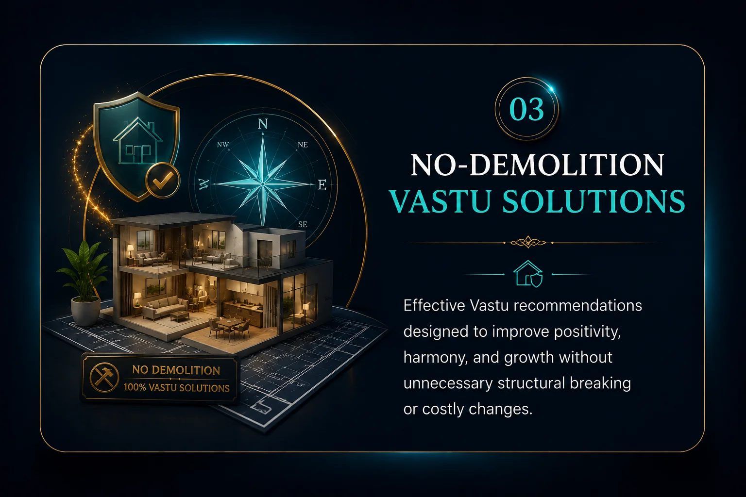 No-demolition Vastu solutions for homes offices and commercial spaces