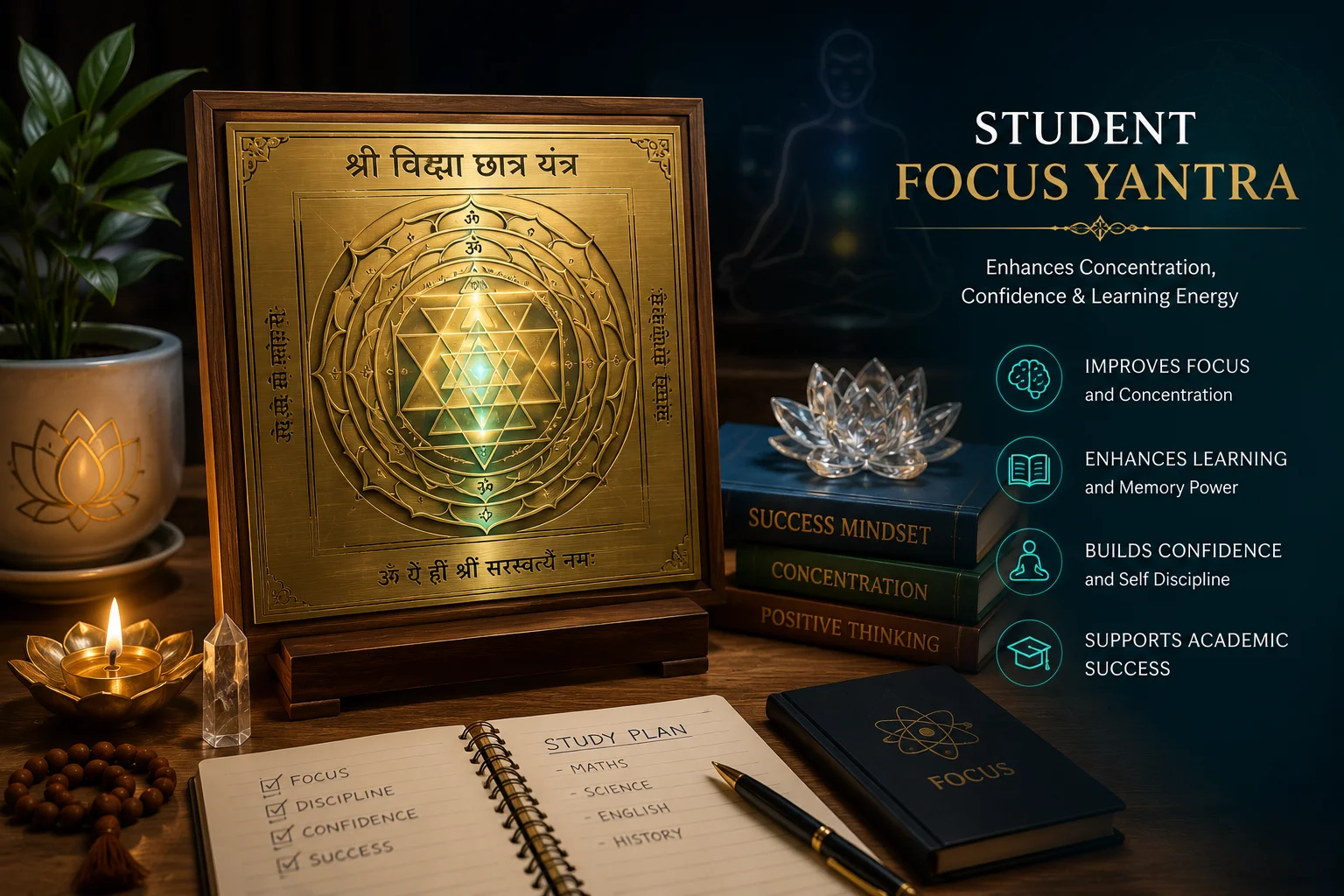 Student Focus Yantra for concentration confidence and learning energy