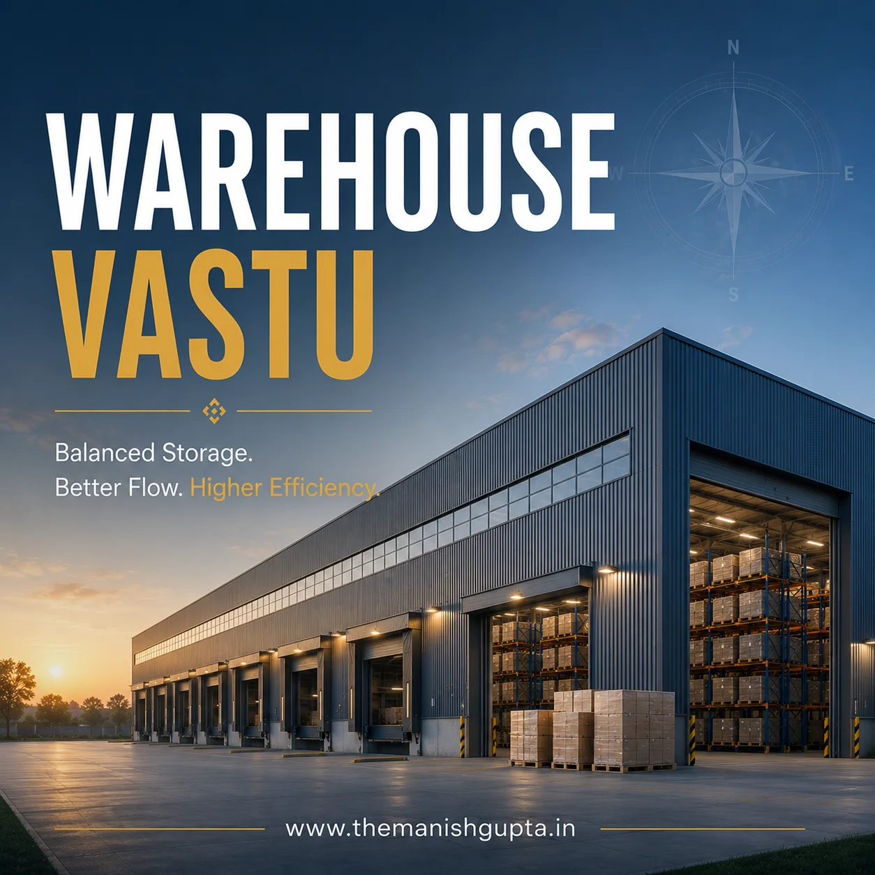 Warehouse Vastu consultation for storage planning and inventory management