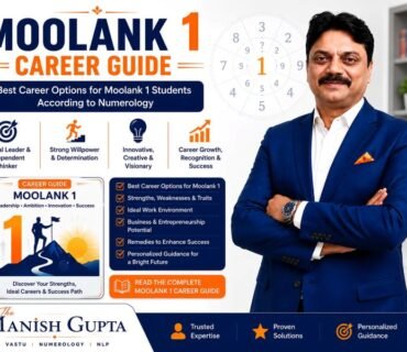 Moolank 1 Career Guide showing best career options, education paths, government jobs, business opportunities and numerology-based career guidance by The Manish Gupta.