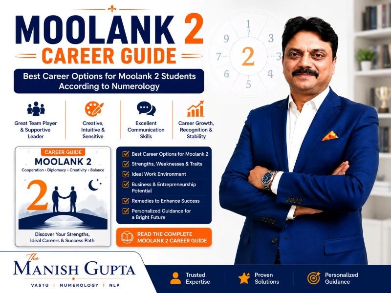 Moolank 2 Career Guide with suitable careers, education streams, strengths, personality traits and numerology-based career guidance.